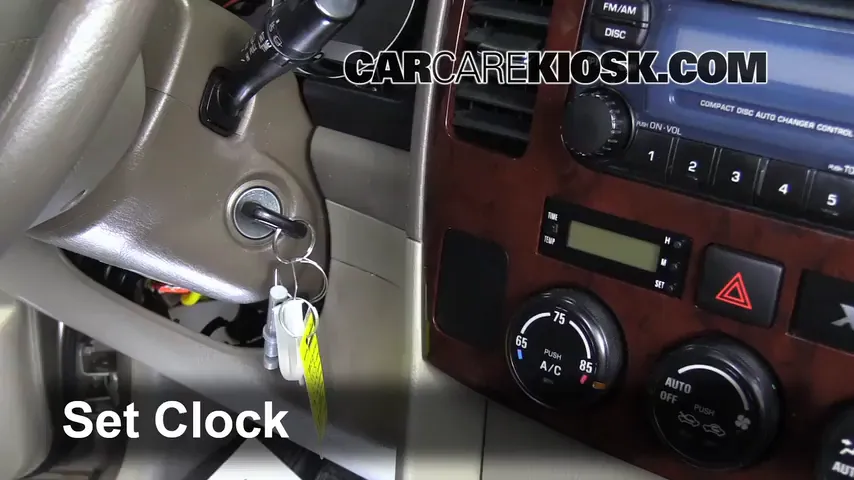 2003 Suzuki XL-7 Touring 2.7L V6 Reloj Fijar hora de reloj